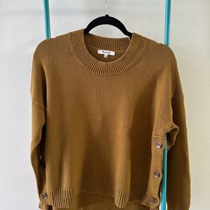Madewell Gold Sweater with Button Details